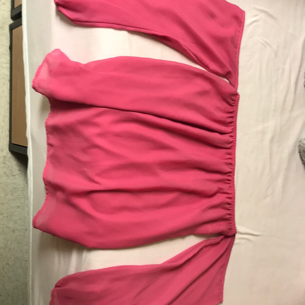 cute strapless shirt with attached long sleeves